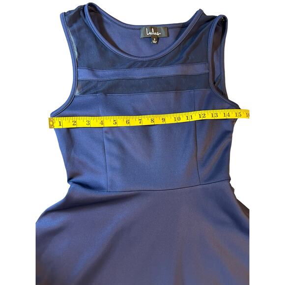 Lulu's Sleeveless Navy Blue Final Stretch Fit and Flare Dress - Size Small - Picture 5 of 11